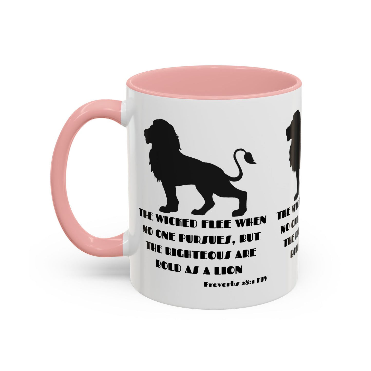 Proverbs 28:1 KJV Coffee Mug The Righteous Are Bold as a Lion Christian Gift for Faith-Based Living