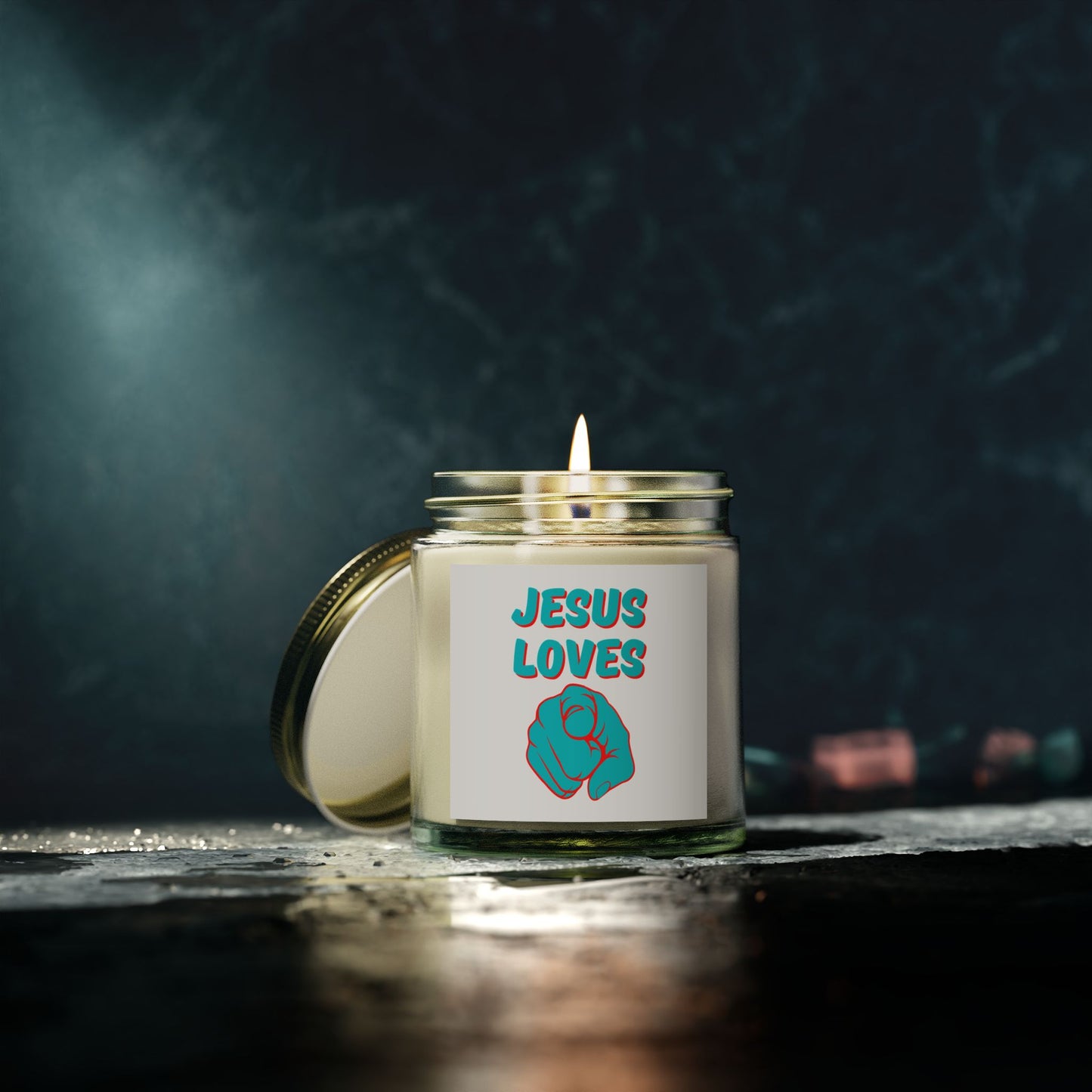 Jesus Loves You Scented Candle Inspirational Christian Gift for Daily Encouragement