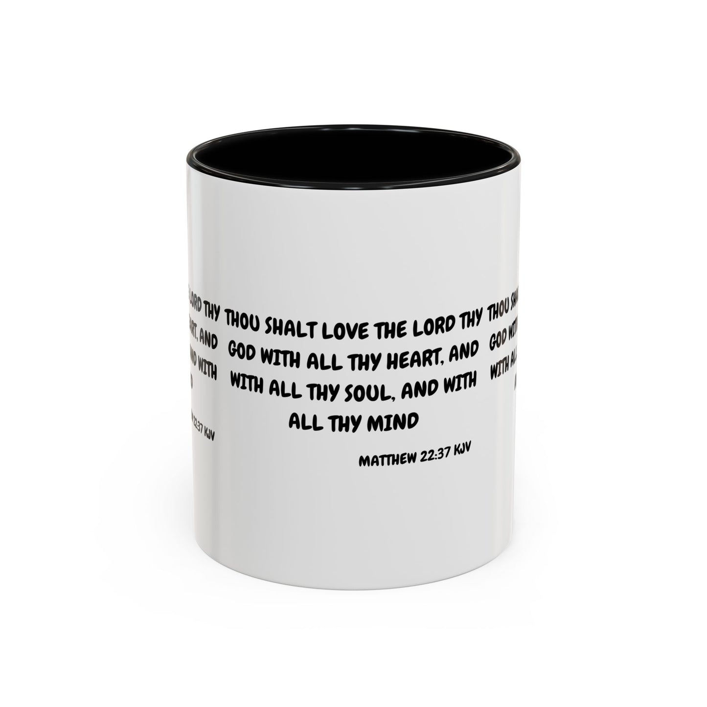 Matthew 22:37 KJV Coffee Mug Love the Lord Your God Biblical Christian Gift for Faith-Based Living