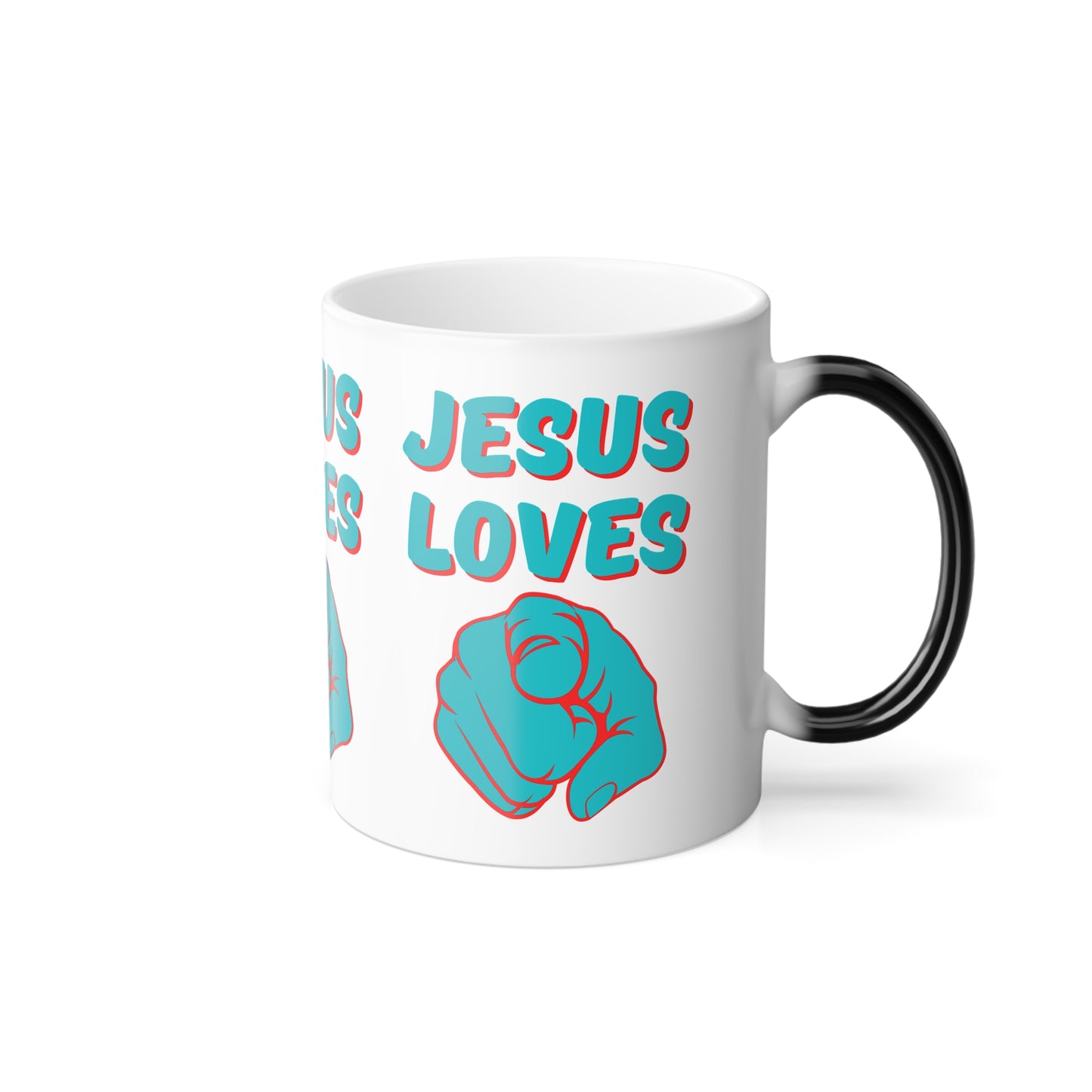 Jesus Loves You Color Morphing Coffee Mug Inspirational Christian Gift for Daily Encouragement