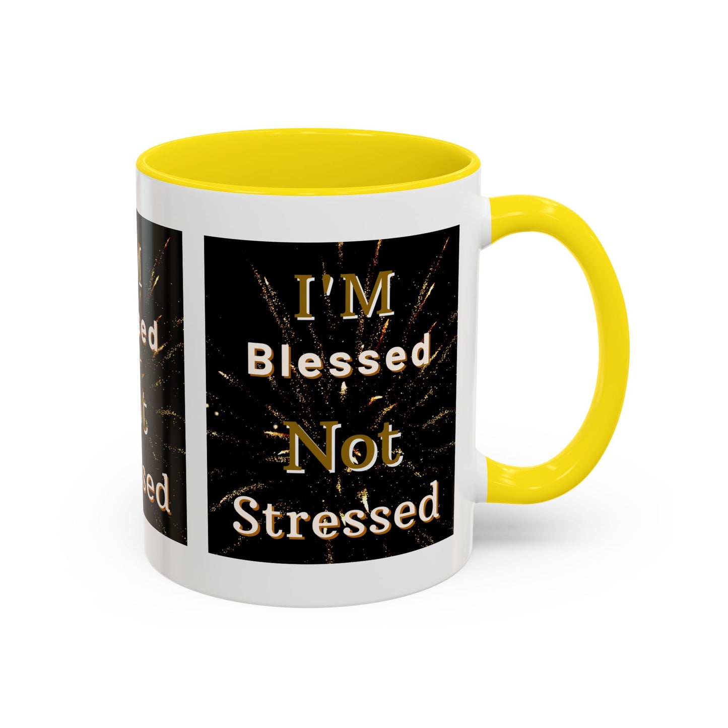 I'm Blessed Not Stressed Coffee Mug Inspirational Christian Gift for Faith-Based Living