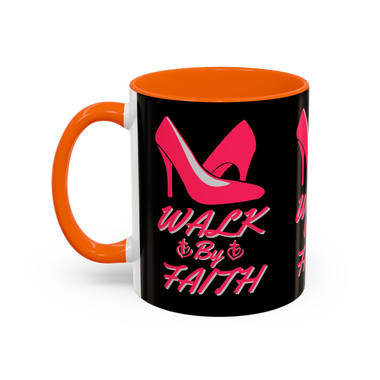 Walk By Faith Biblical Coffee Mug with High Heel Design Christian Gift for Her