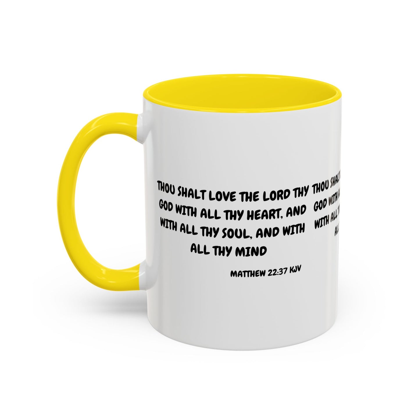 Matthew 22:37 KJV Coffee Mug Love the Lord Your God Biblical Christian Gift for Faith-Based Living