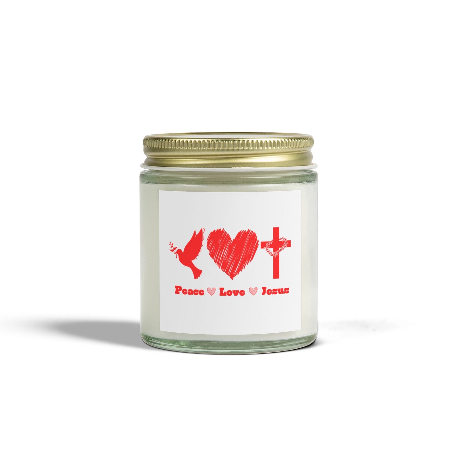 Peace Love Jesus Scented Candle Faith Based Christian Gift