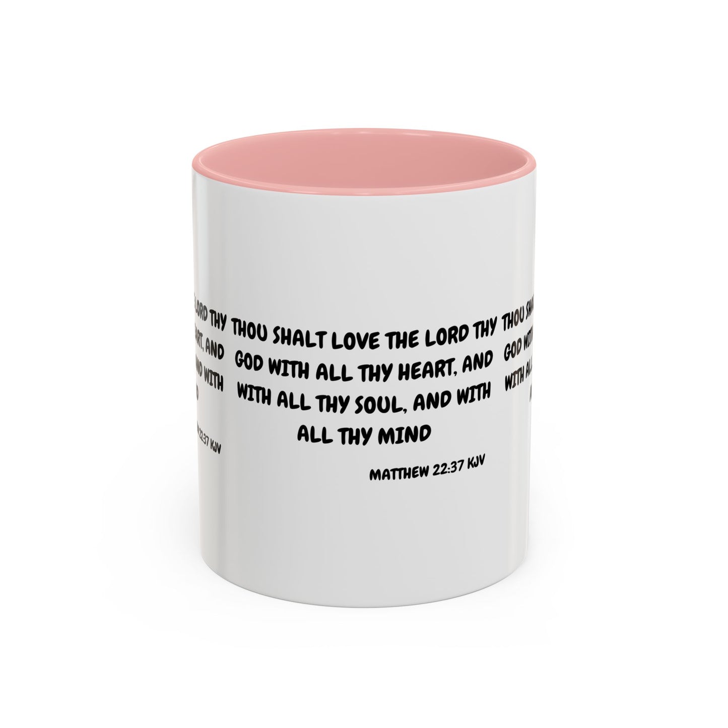 Matthew 22:37 KJV Coffee Mug Love the Lord Your God Biblical Christian Gift for Faith-Based Living