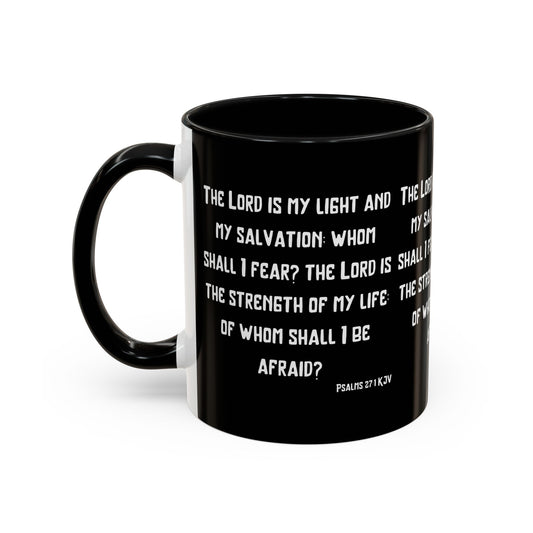 Psalms 27:1 KJV Coffee Mug The Lord is My Light and My Salvation Inspirational Christian Gift for Faith Based Coffee Lovers