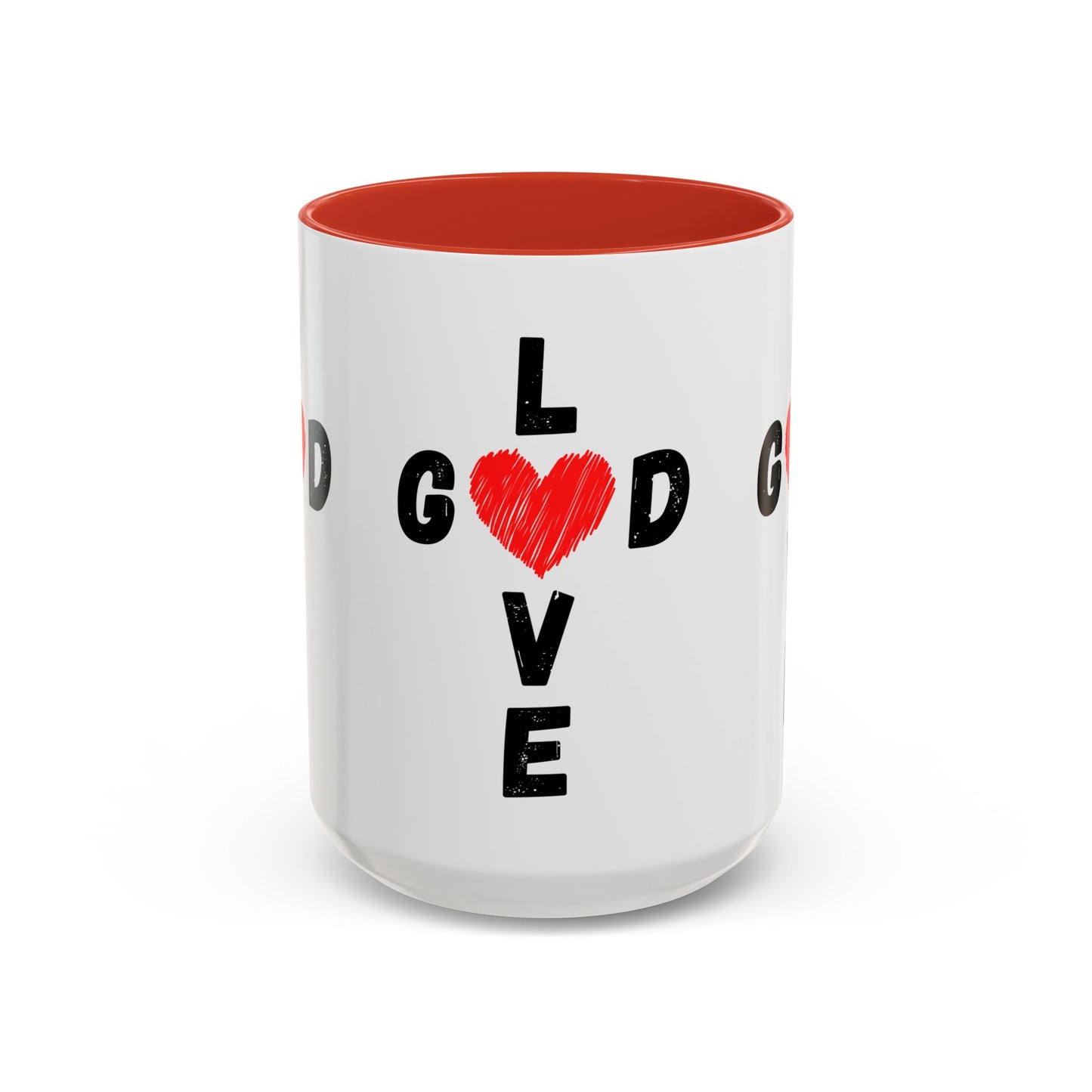 Love God Cross Shaped Coffee Mug Inspirational Christian Gift for Faith-Based Living