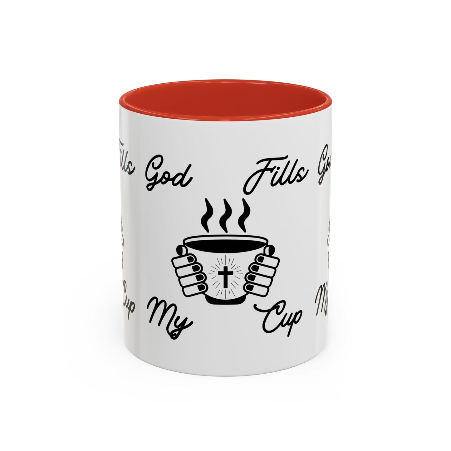 God Fills My Cup Coffee Mug Inspirational Christian Gift for Faith and Encouragement for Coffee Lovers