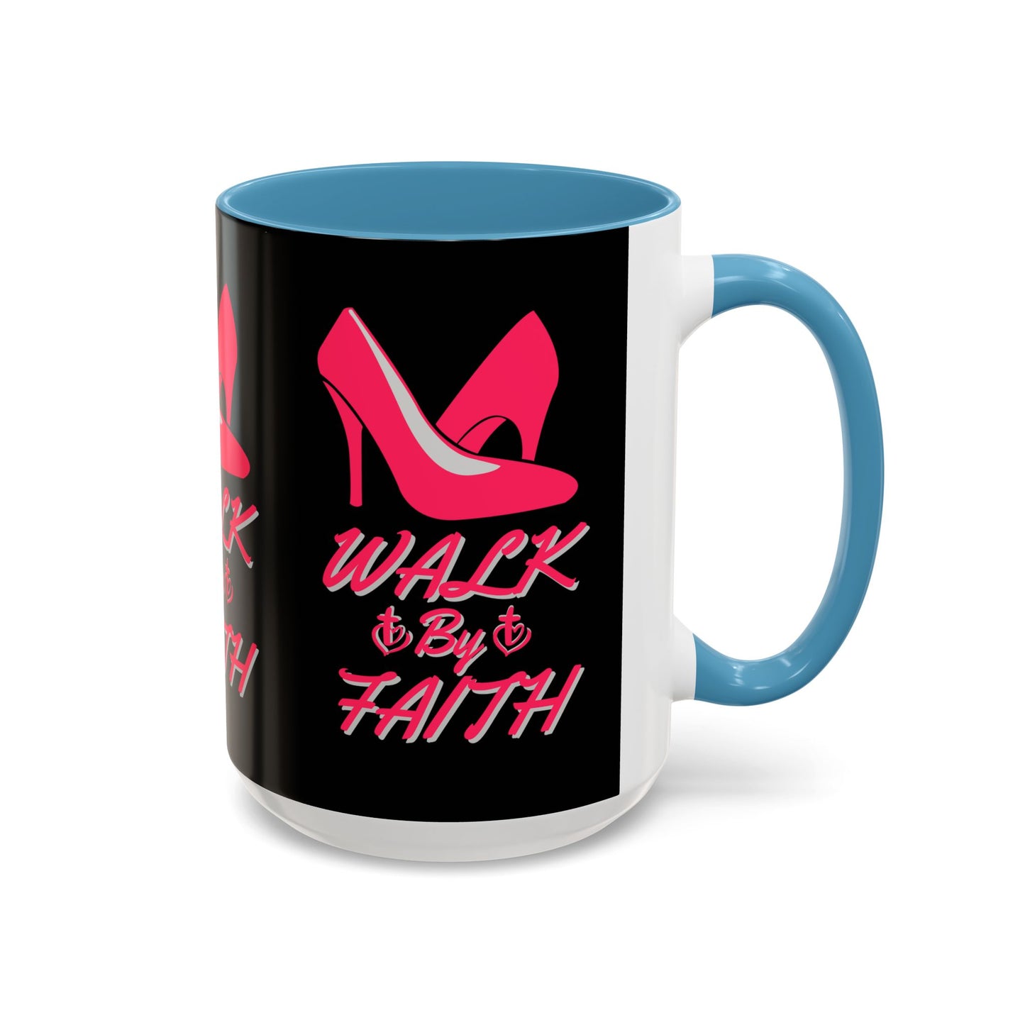 Walk By Faith Biblical Coffee Mug with High Heel Design Christian Gift for Her