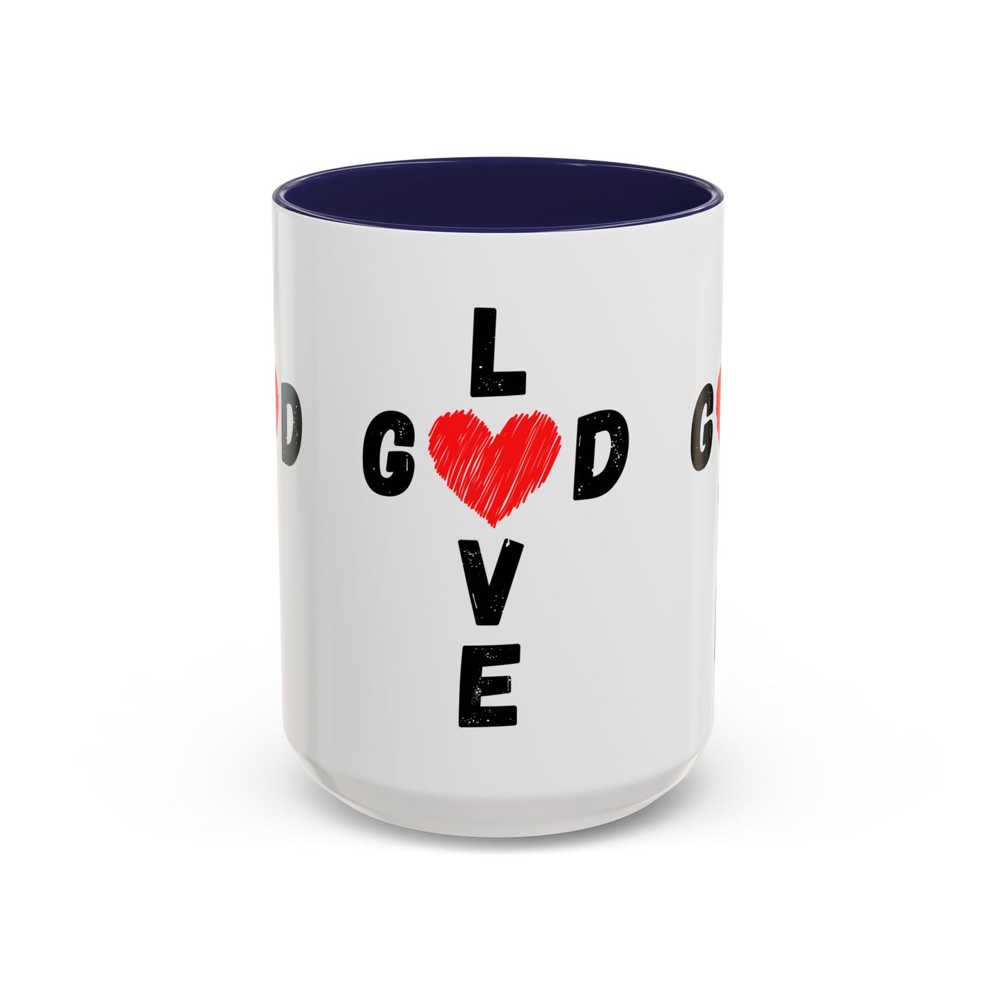 Love God Cross Shaped Coffee Mug Inspirational Christian Gift for Faith-Based Living