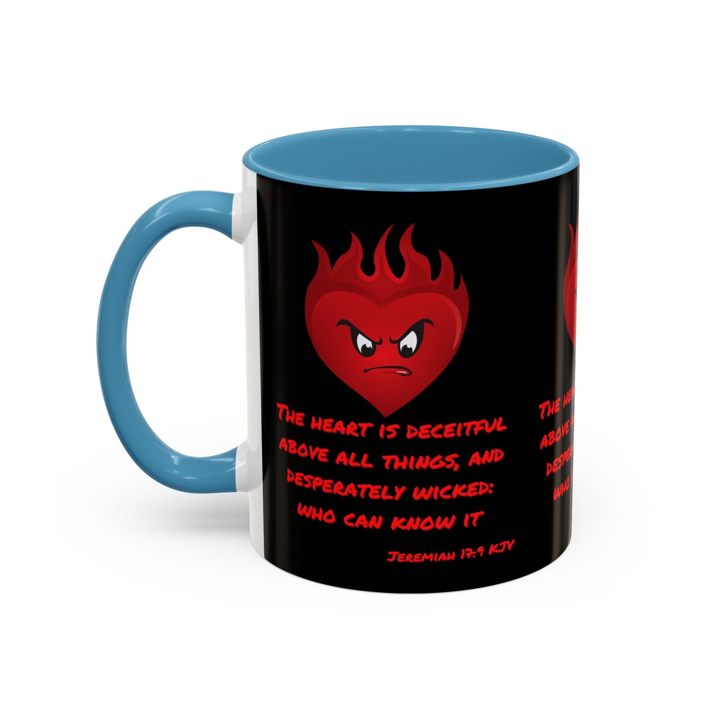 Jeremiah 17:9 KJV Coffee Mug The Heart is Deceitful Biblical Christian Gift for Faith-Based Coffee Lovers