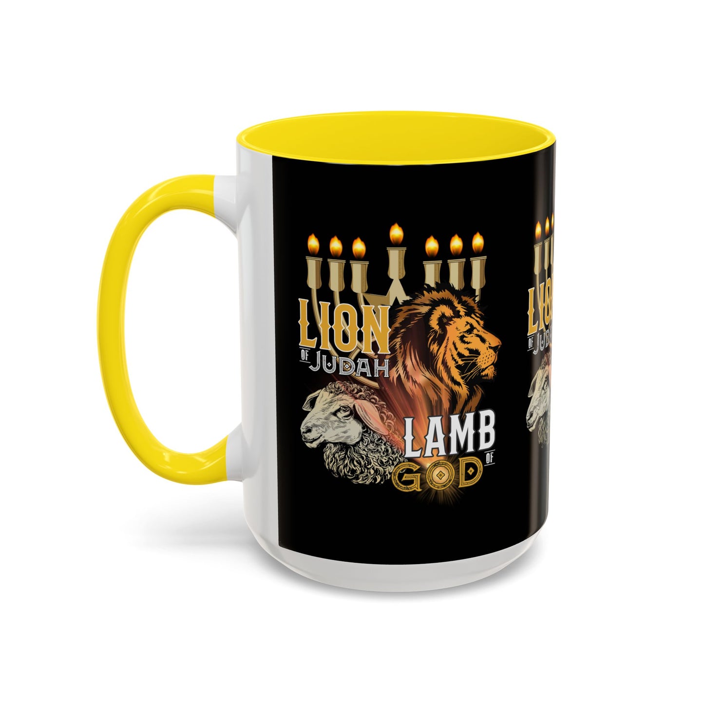 Lion of Judah, Lamb of God Coffee Mug Embrace Faith & Strength