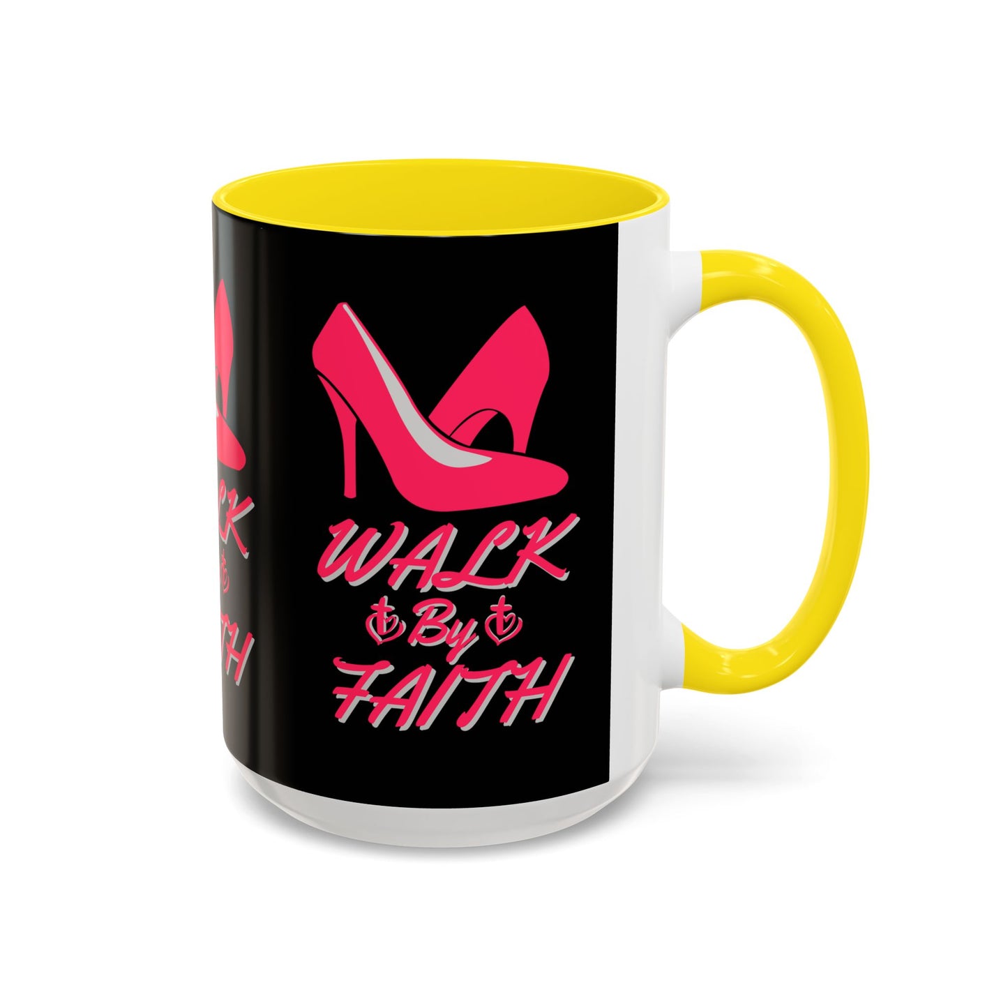 Walk By Faith Biblical Coffee Mug with High Heel Design Christian Gift for Her