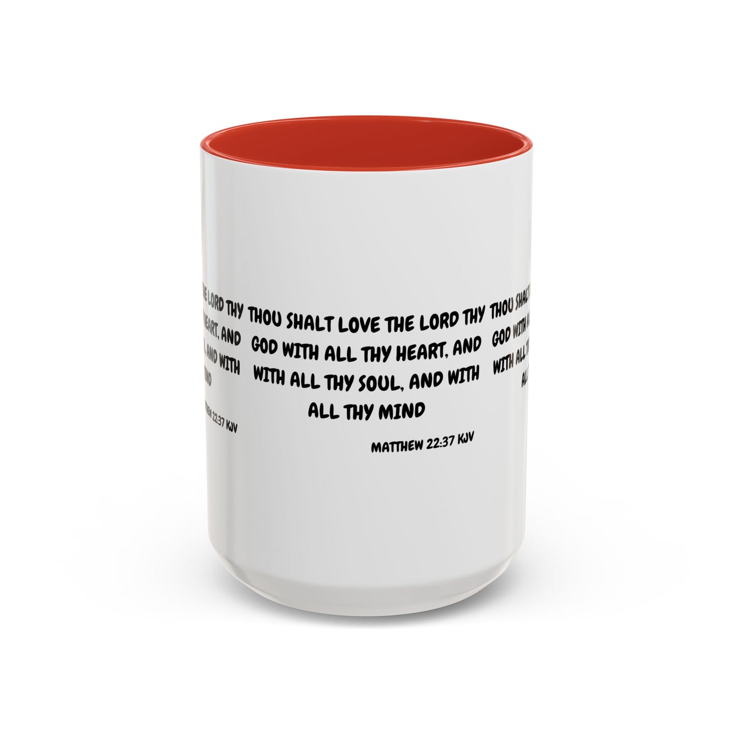 Matthew 22:37 KJV Coffee Mug Love the Lord Your God Biblical Christian Gift for Faith-Based Living