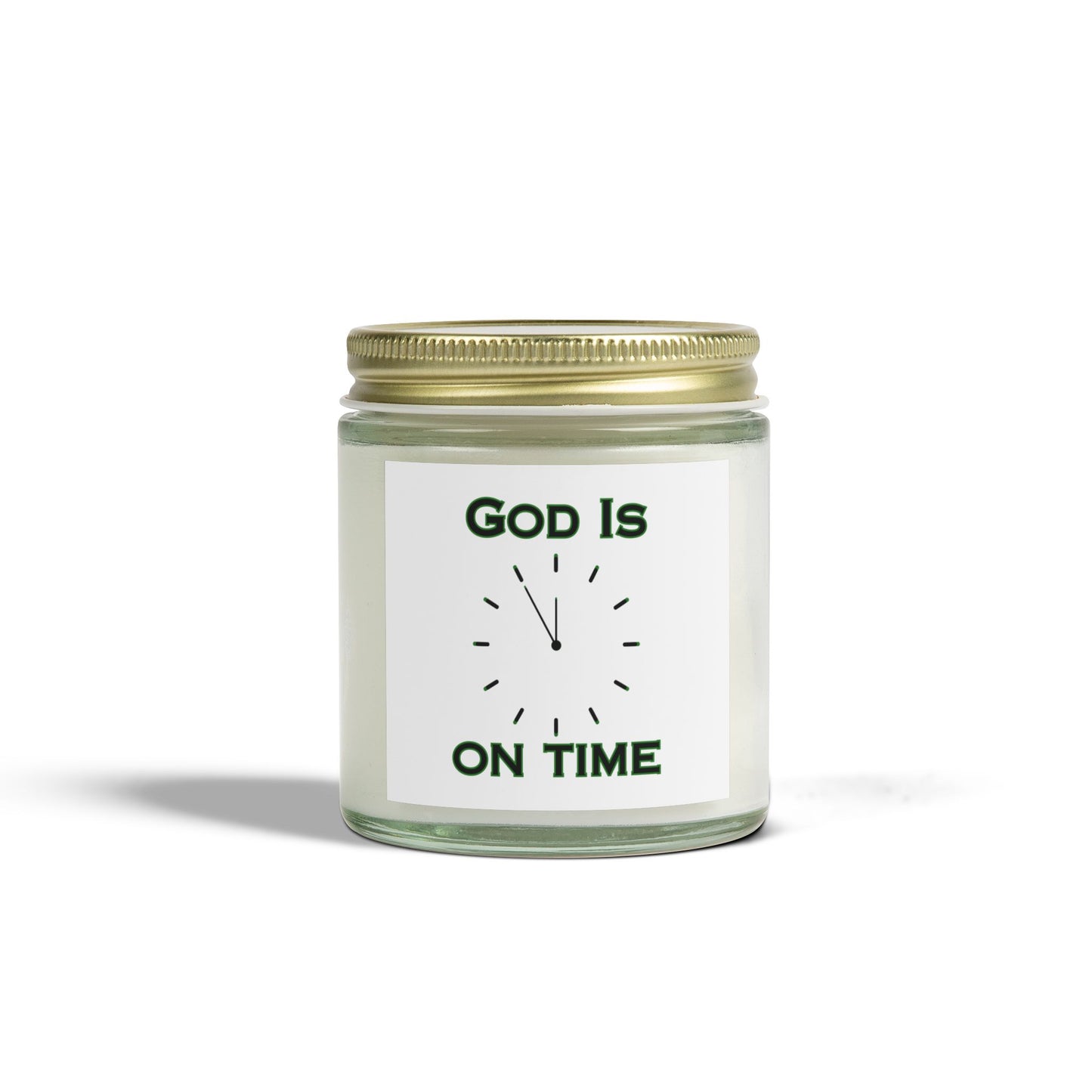 God Is On Time Scented Candle Biblical Christian Gift for Faith-Based Candle Lovers