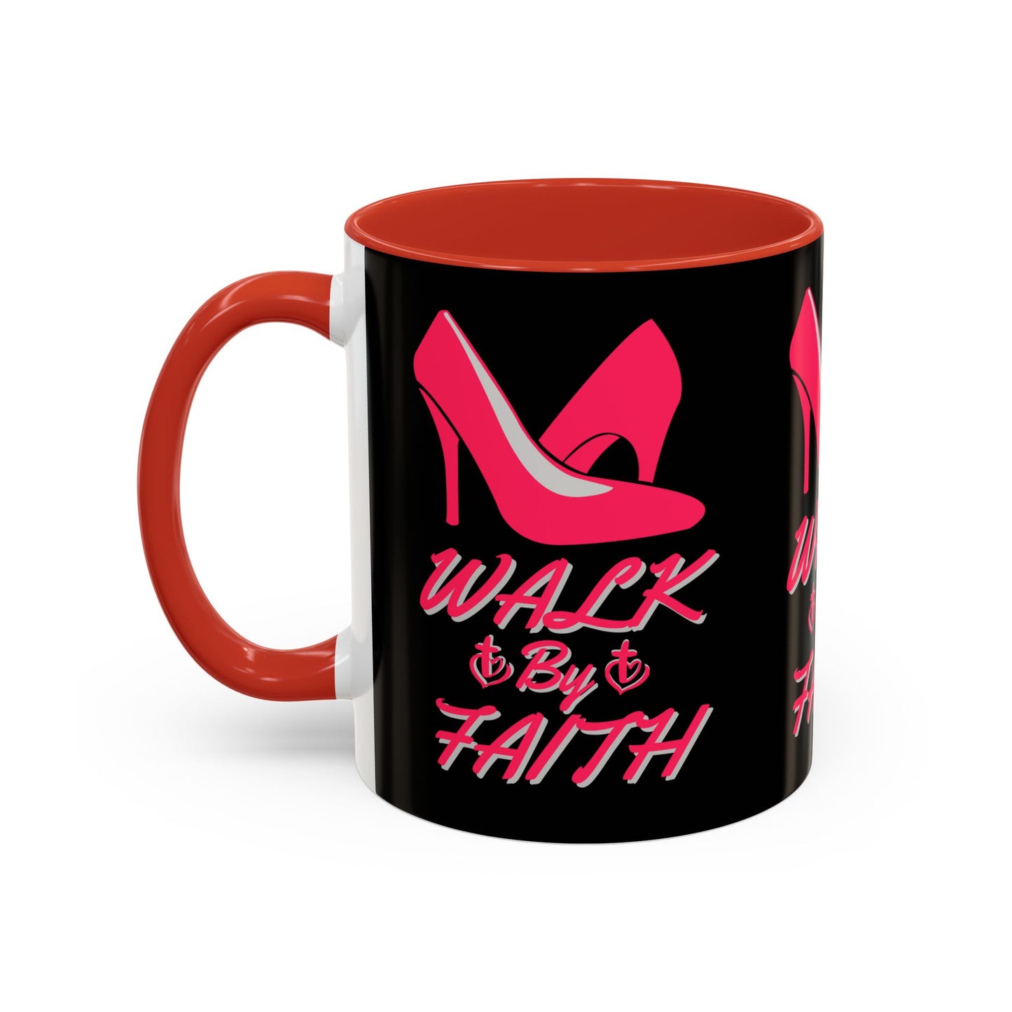 Walk By Faith Biblical Coffee Mug with High Heel Design Christian Gift for Her