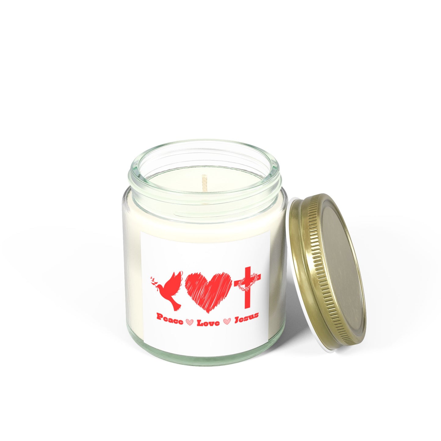 Peace Love Jesus Scented Candle Faith Based Christian Gift