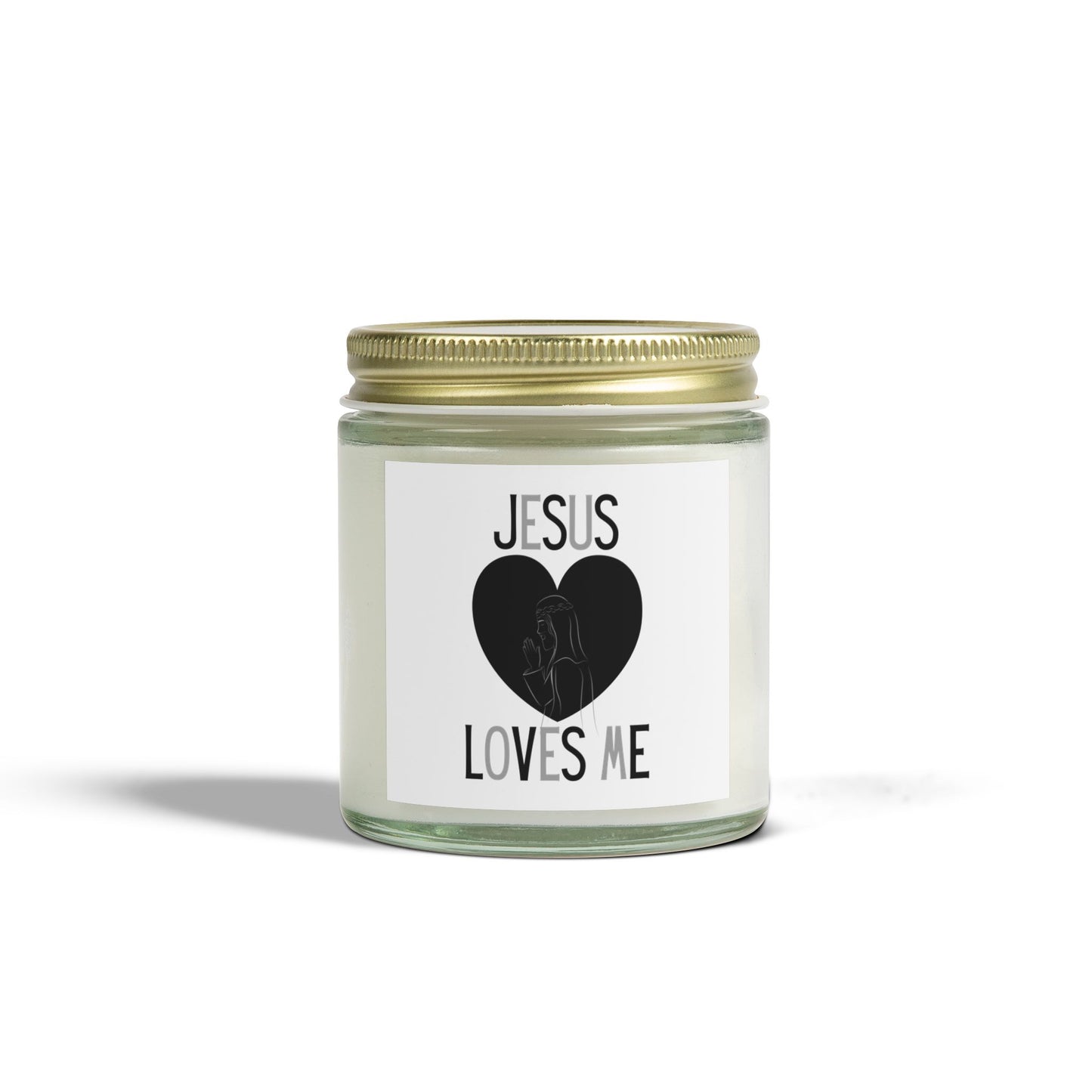 Jesus Loves Me Scented Candle Inspirational Christian Gift for Faith-Based Living Scented Candle