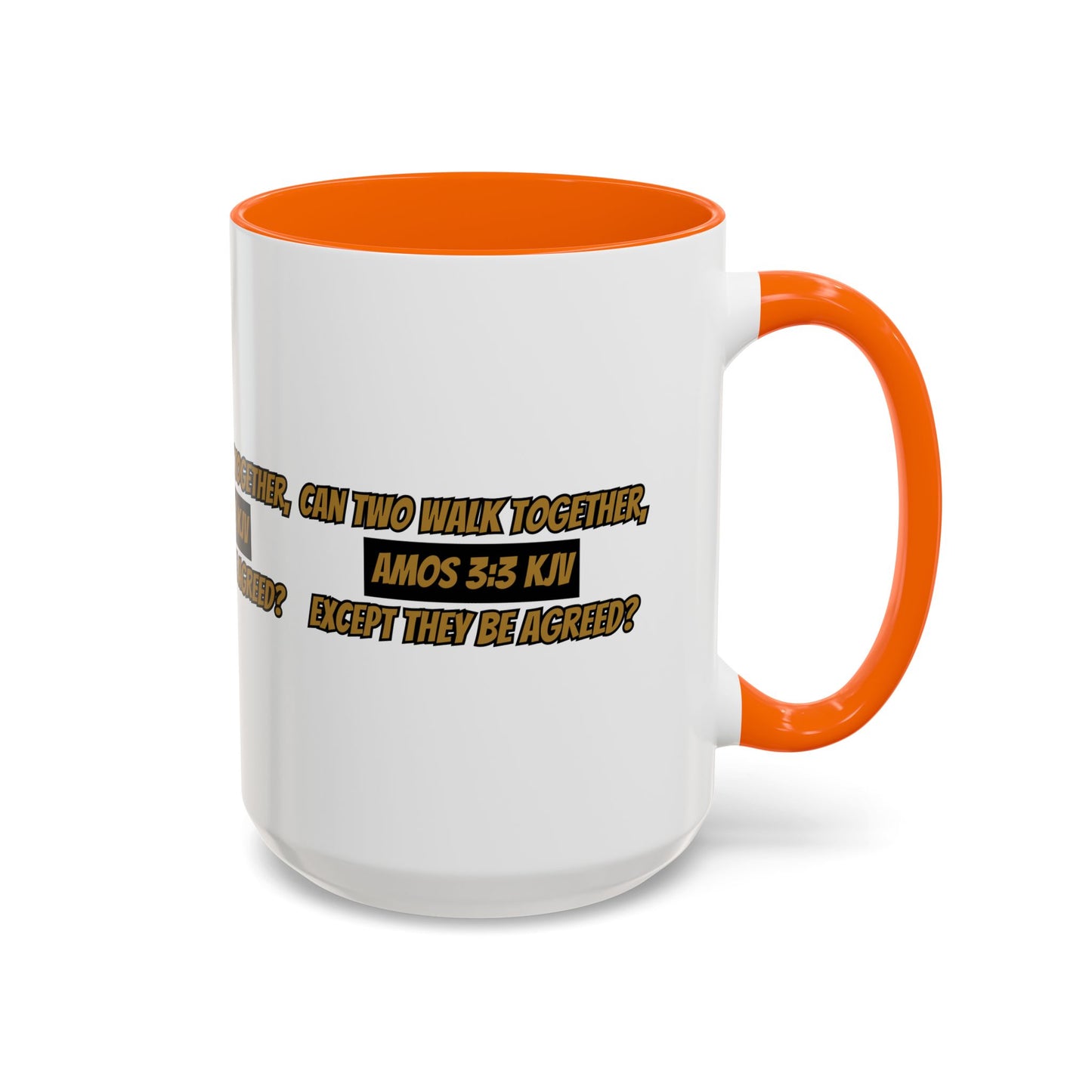 Inspirational Amos 3:3 KJV Bible Verse Coffee Mug Perfect Christian Gift