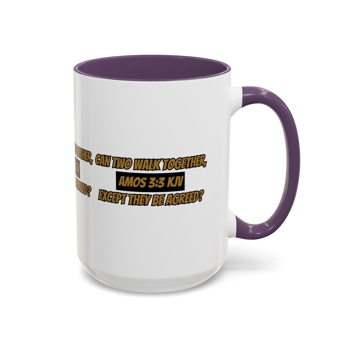 Inspirational Amos 3:3 KJV Bible Verse Coffee Mug Perfect Christian Gift