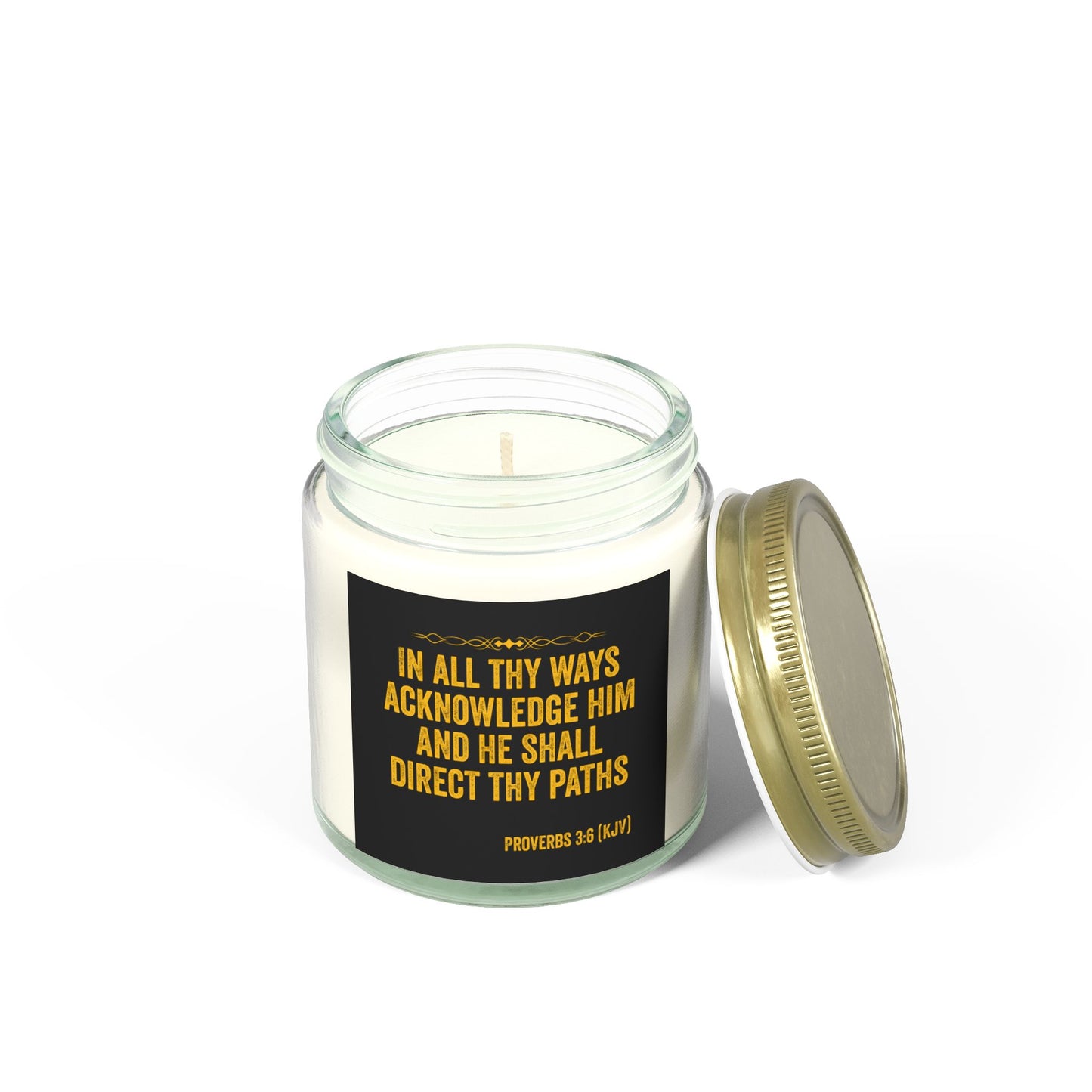 Proverbs 3:6 KJV Scented Candle In All Thy Ways Acknowledge Him Inspirational Faith Based Gift For Believers