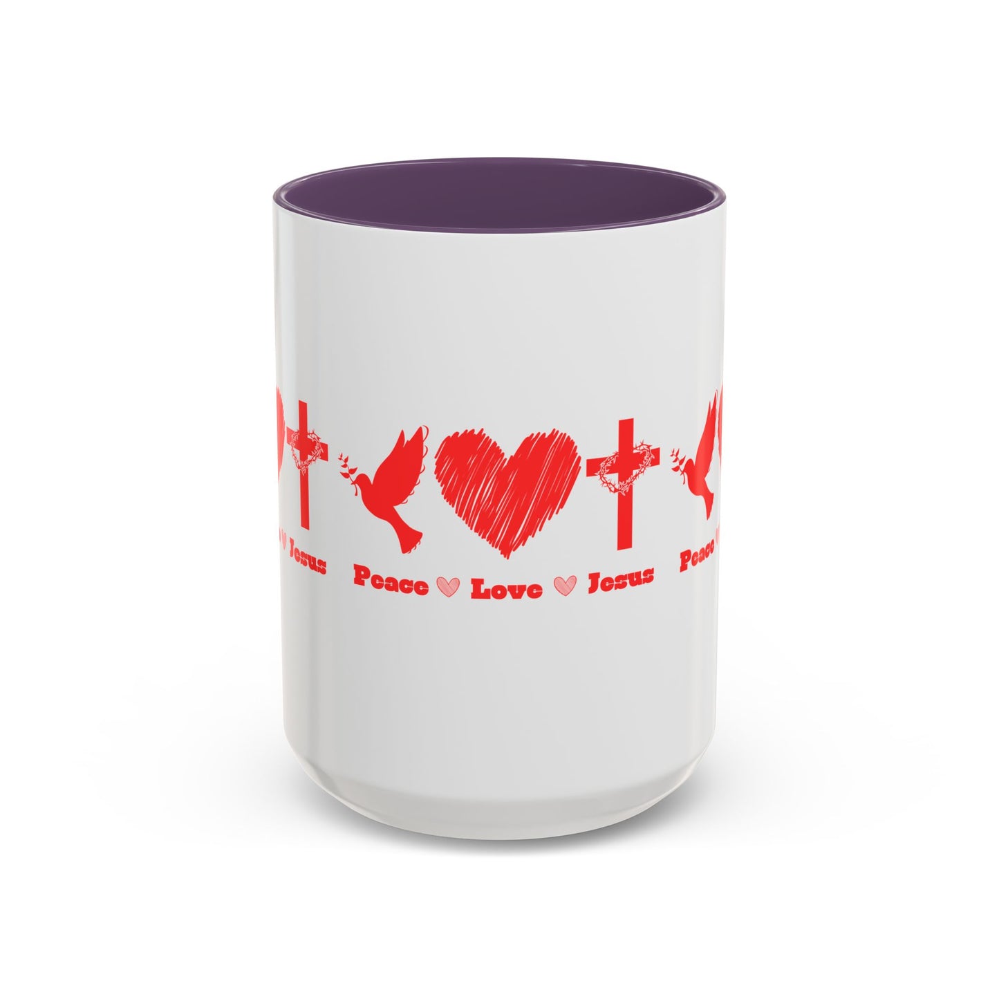 Peace Love Jesus Coffee Mug Faith Based Christian Gift