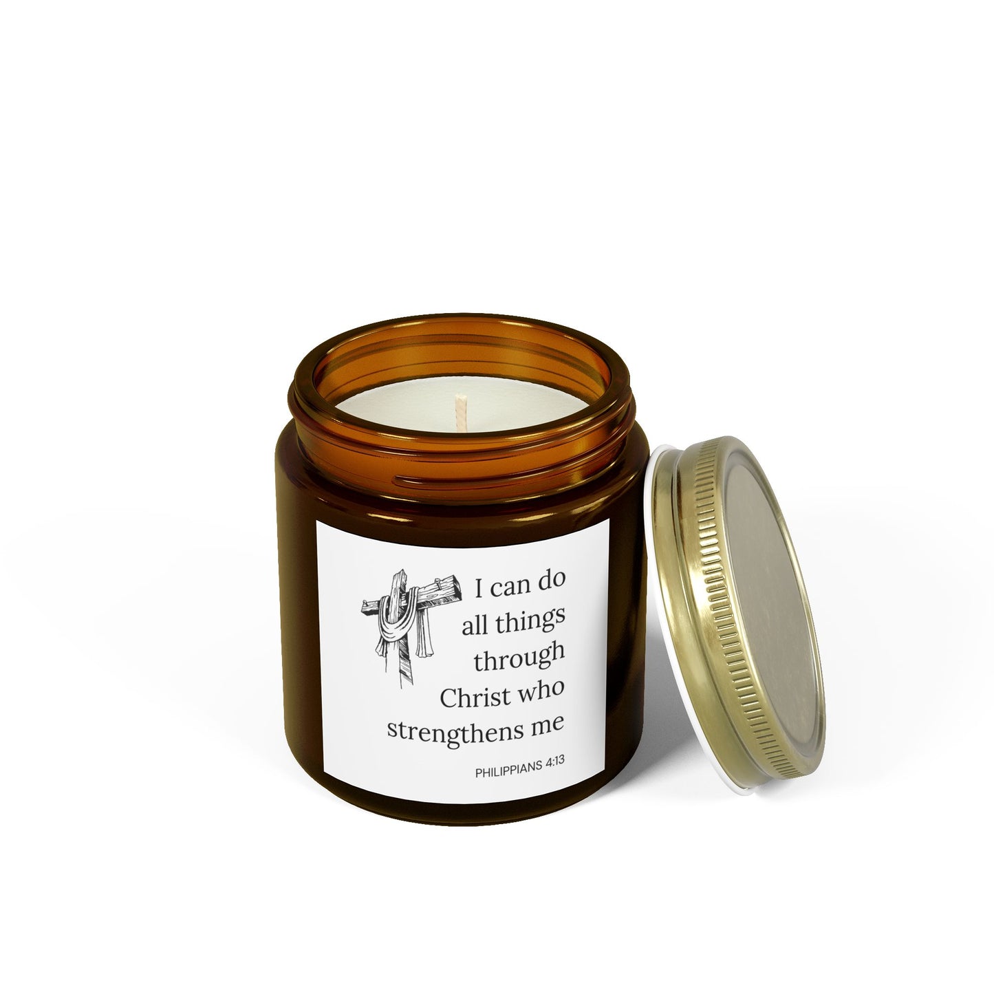 Philippians 4:13 KJV Scented Candle Biblical Strength and Empowerment