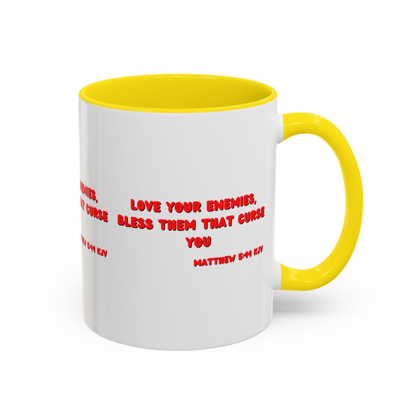 Matthew 5:44 KJV Coffee Mug Love Your Enemies Biblical Christian Gift for Faith-Based Living