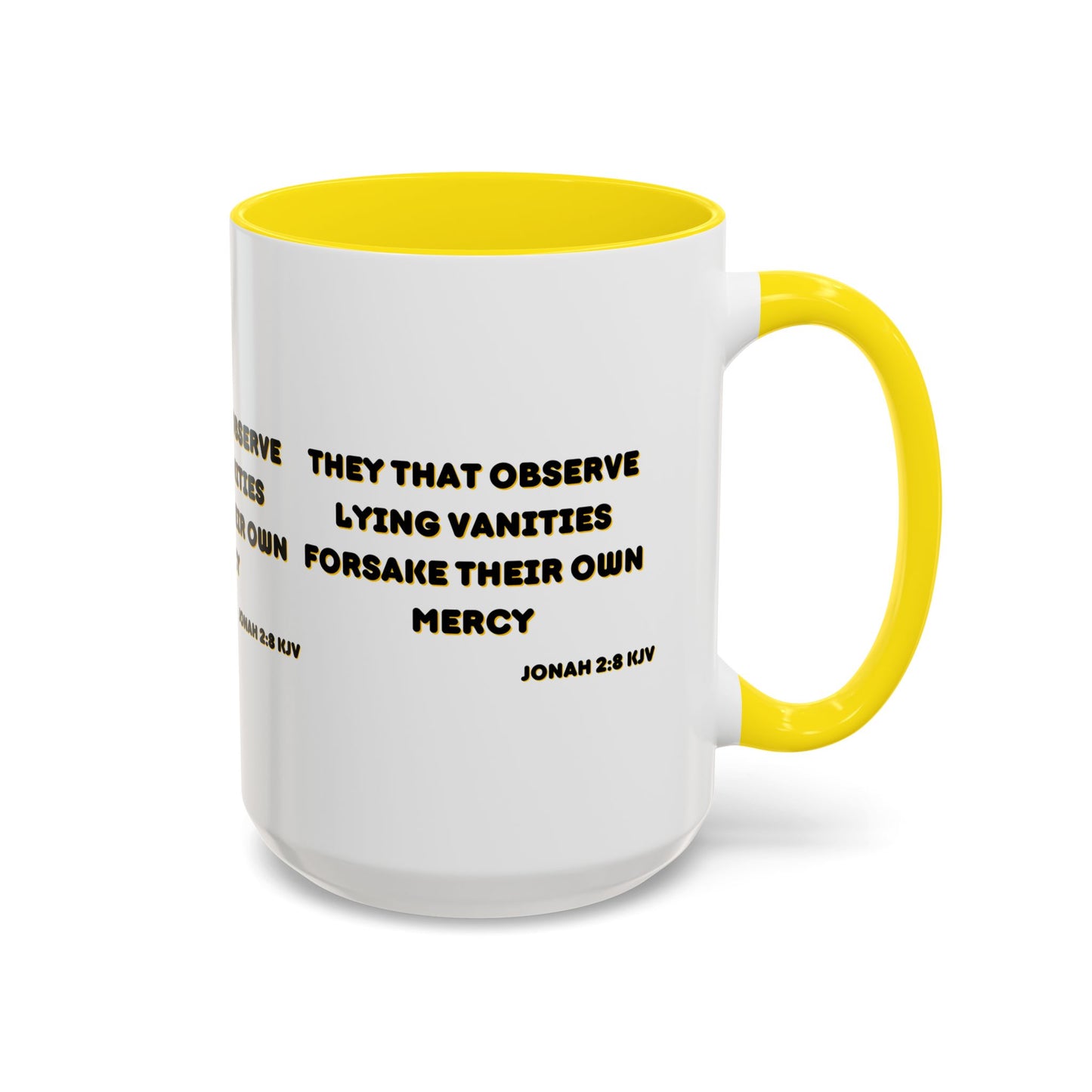 Jonah 2:8 KJV Coffee Mug They That Observe Lying Vanities Biblical Christian Gift for Faith-Based Living