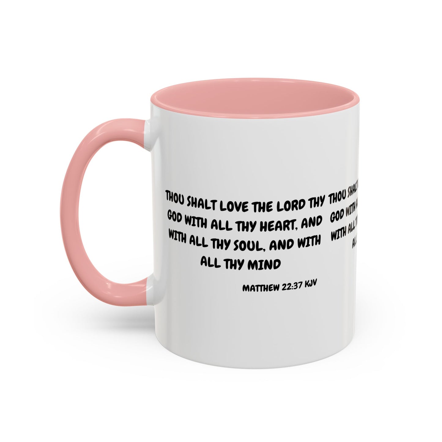 Matthew 22:37 KJV Coffee Mug Love the Lord Your God Biblical Christian Gift for Faith-Based Living