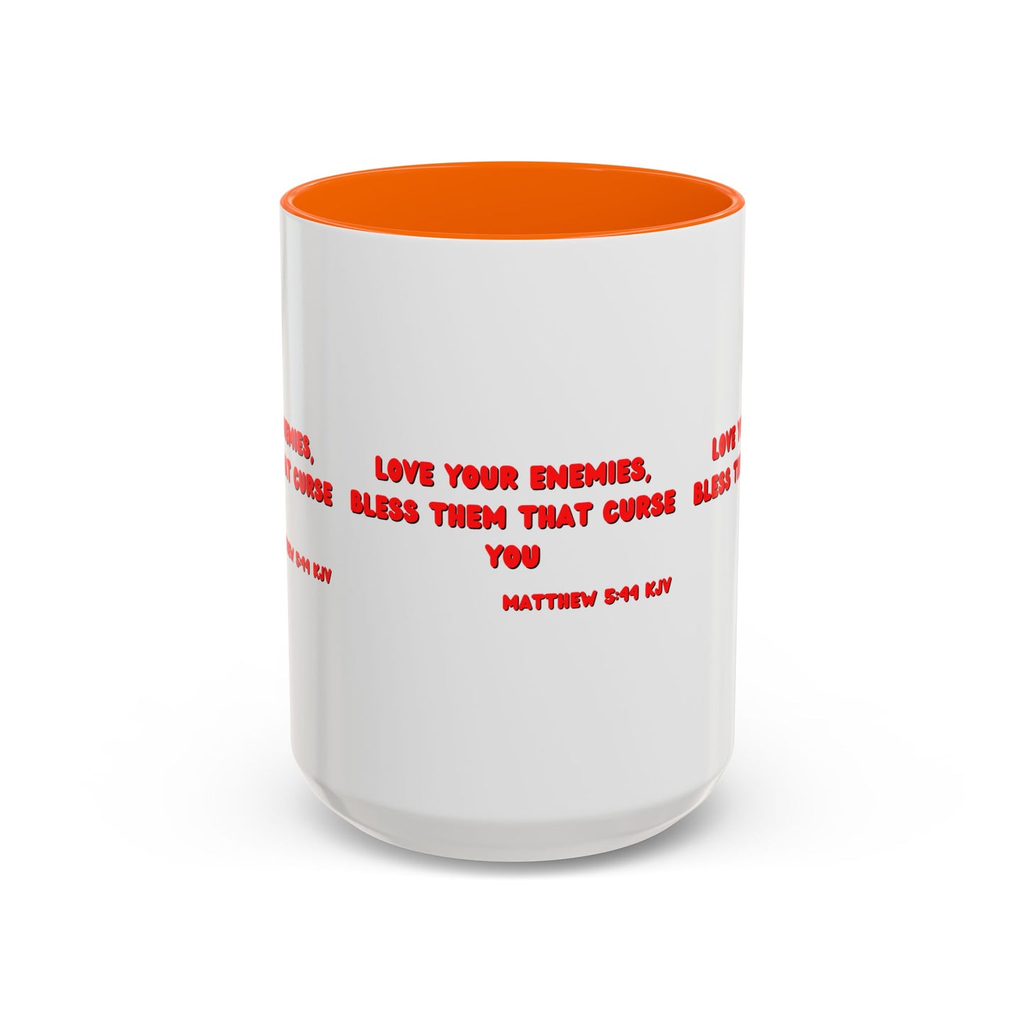 Matthew 5:44 KJV Coffee Mug Love Your Enemies Biblical Christian Gift for Faith-Based Living