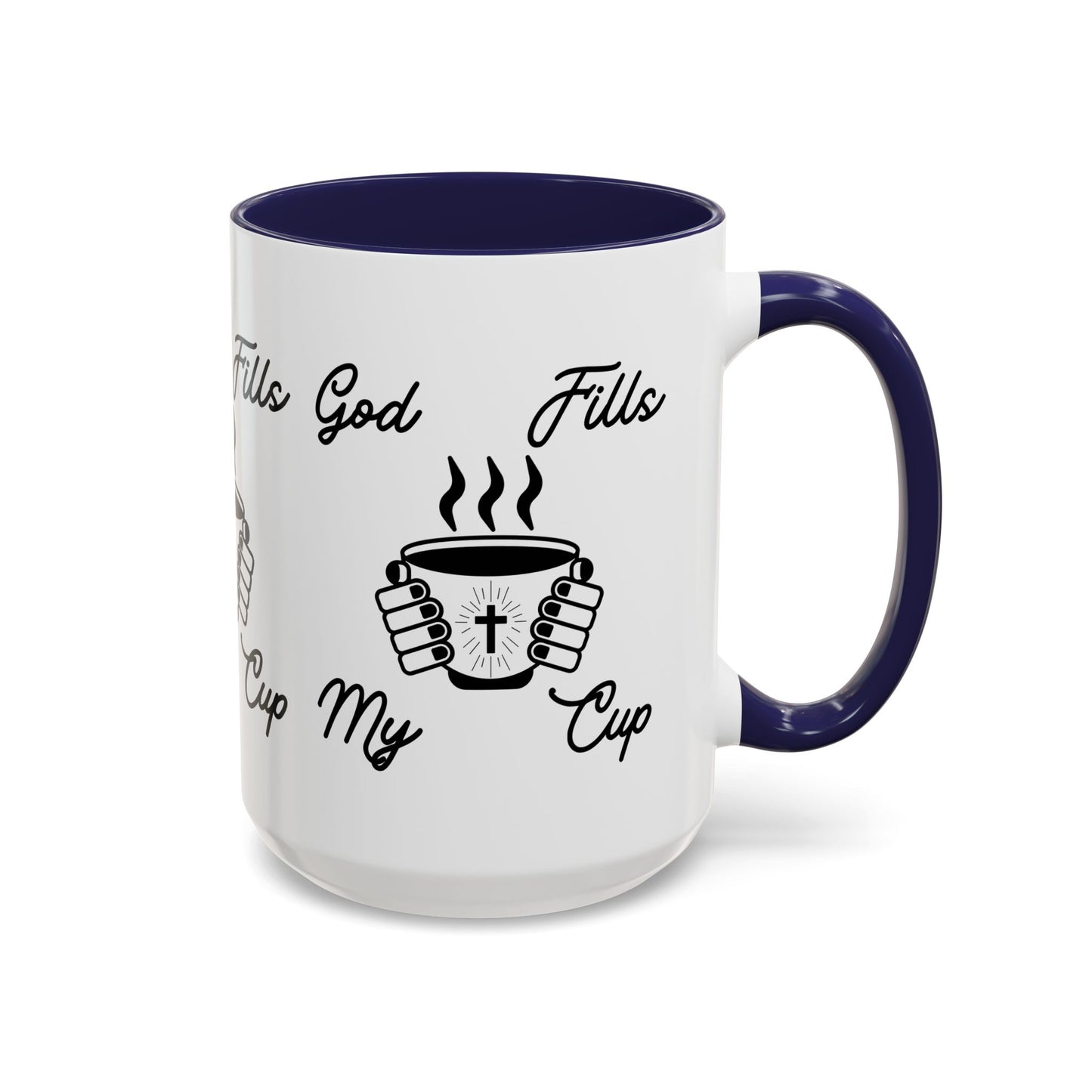 God Fills My Cup Coffee Mug Inspirational Christian Gift for Faith and Encouragement for Coffee Lovers