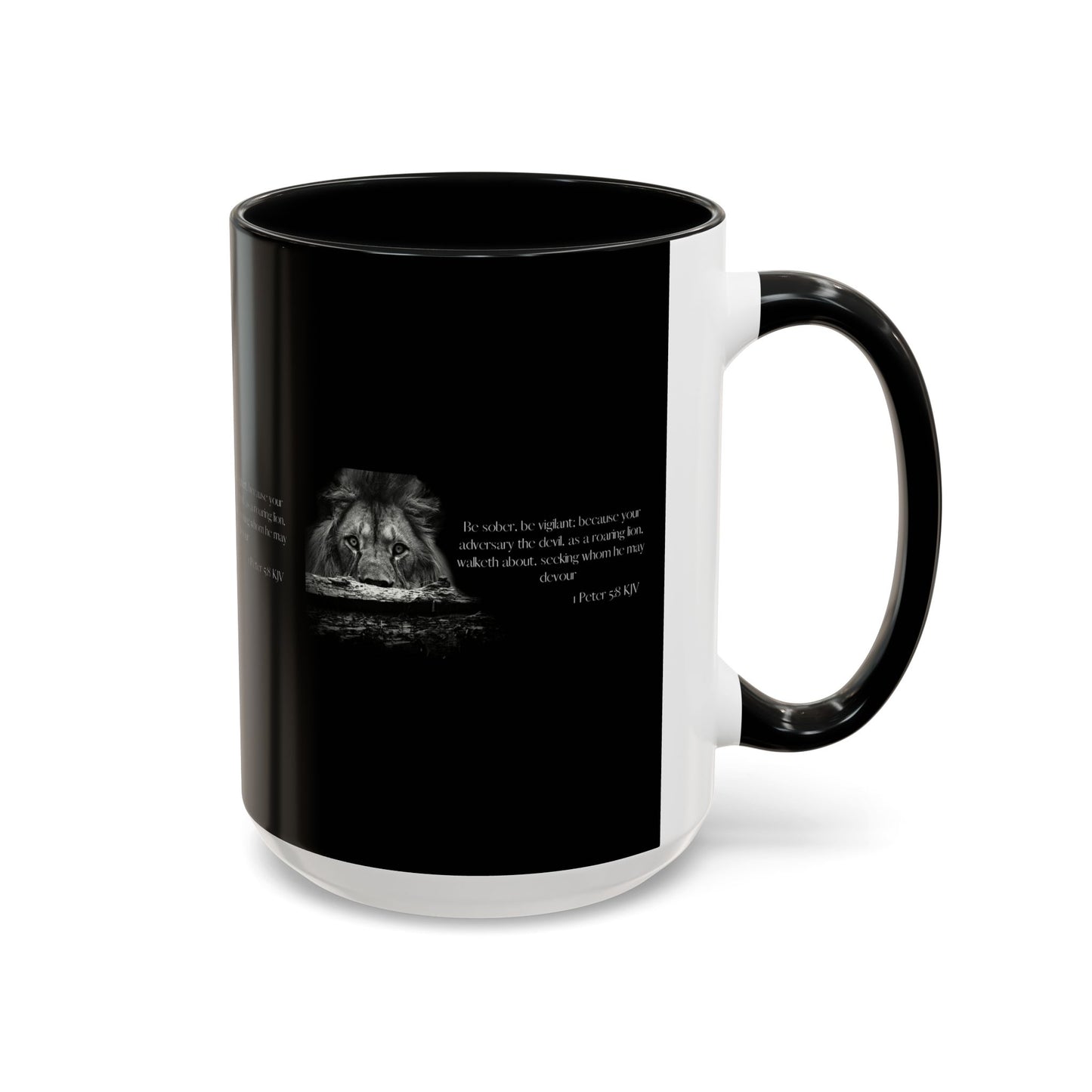 1 Peter 5:8 KJV Bible Verse Coffee Mug Vigilance & Faith With Every Drink