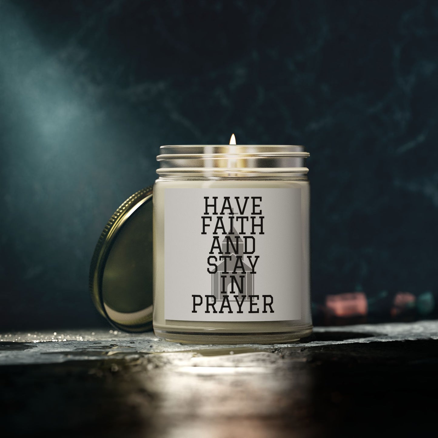 Have Faith And Stay In Prayer Scented Candle Inspirational Christian Gift for Faith-Based Candle Lovers