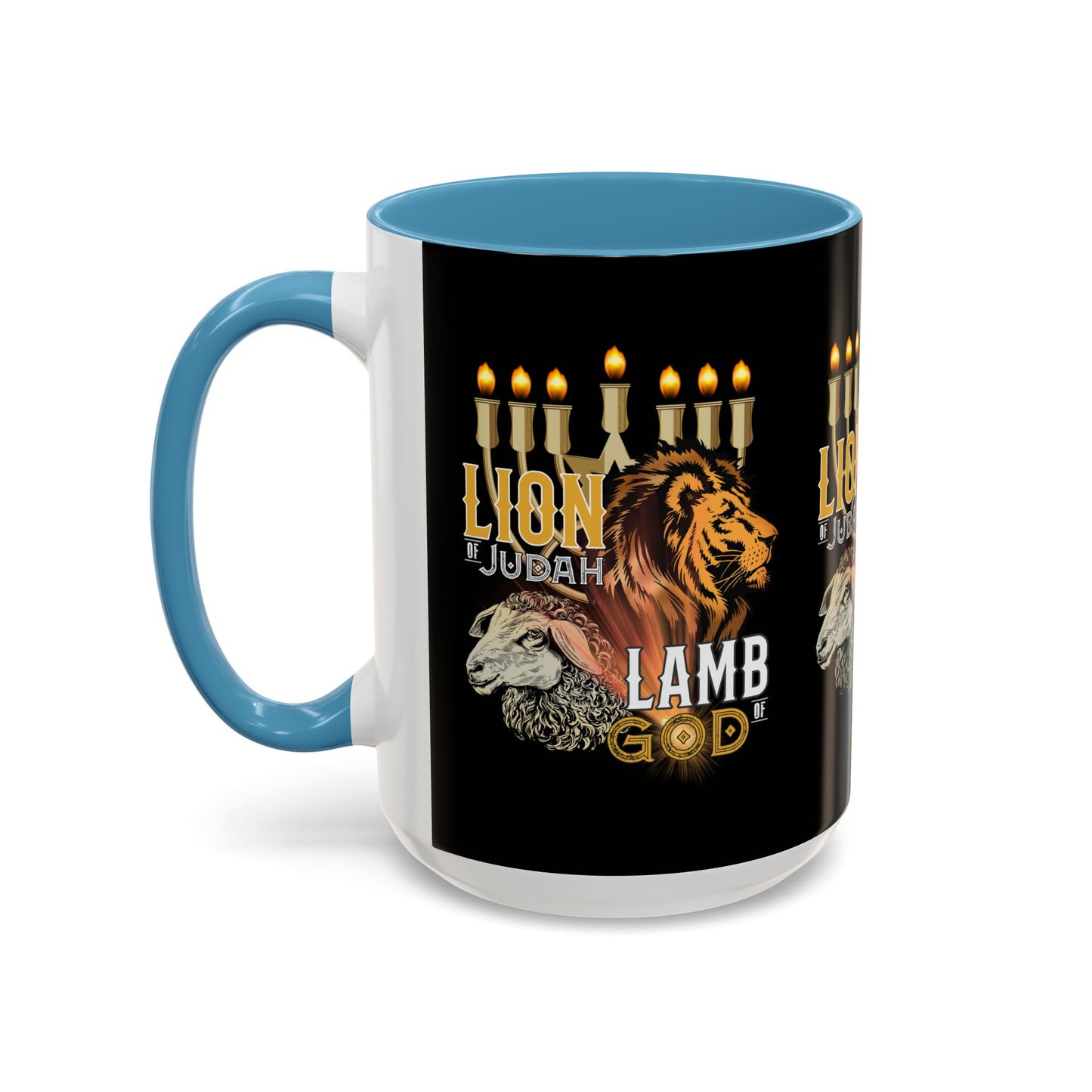 Lion of Judah, Lamb of God Coffee Mug Embrace Faith & Strength