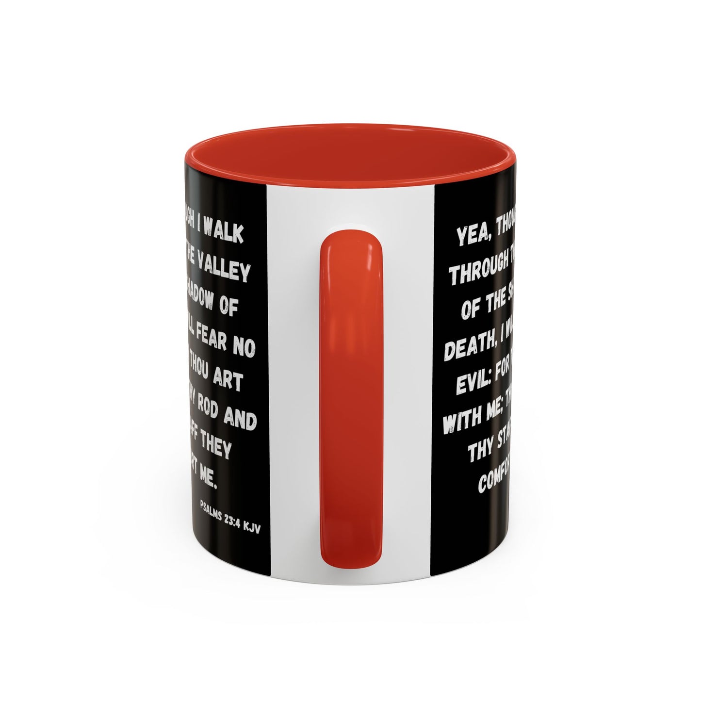 Psalms 23:4 KJV Coffee Mug I Will Fear No Evil Inspirational Christian Gift