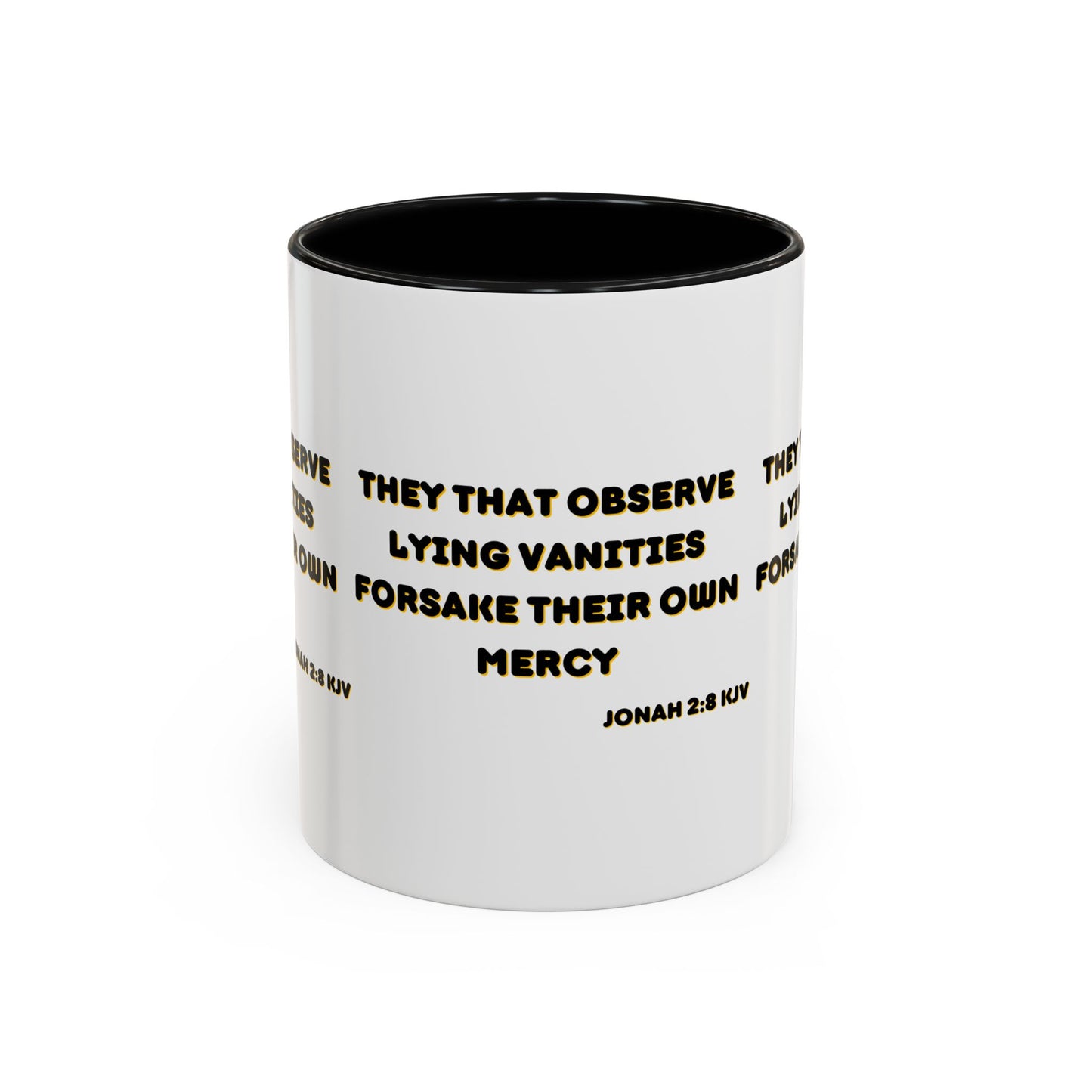 Jonah 2:8 KJV Coffee Mug They That Observe Lying Vanities Biblical Christian Gift for Faith-Based Living