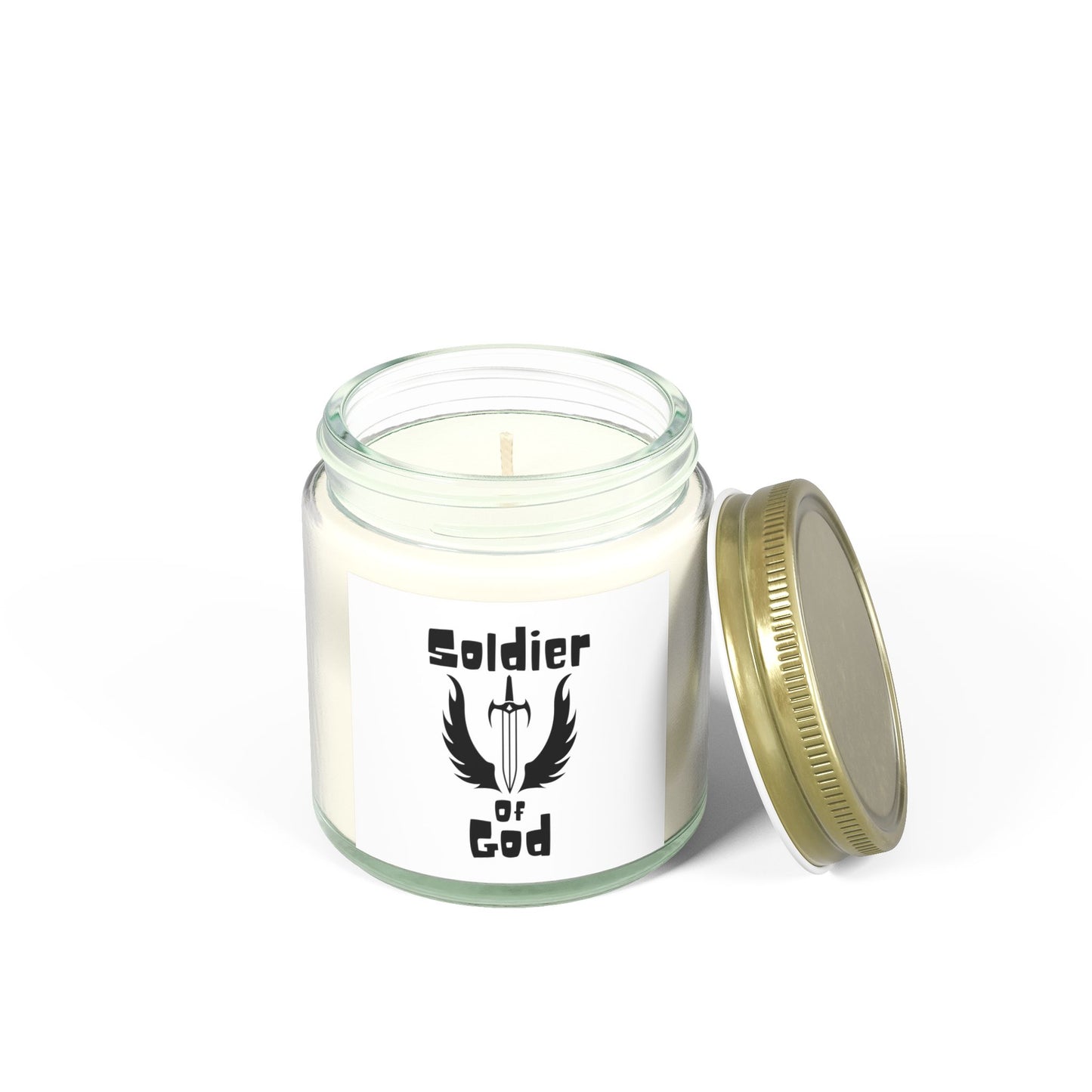 Soldier of God Scented Candle Inspirational Christian Gift for Faith-Based Living