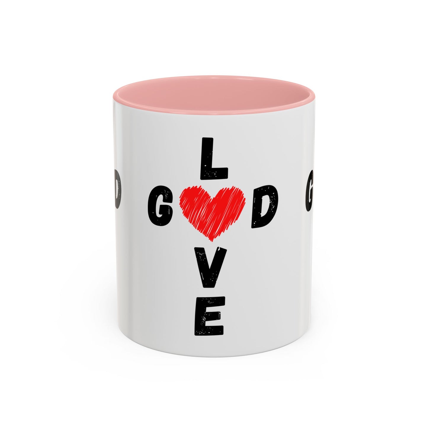 Love God Cross Shaped Coffee Mug Inspirational Christian Gift for Faith-Based Living