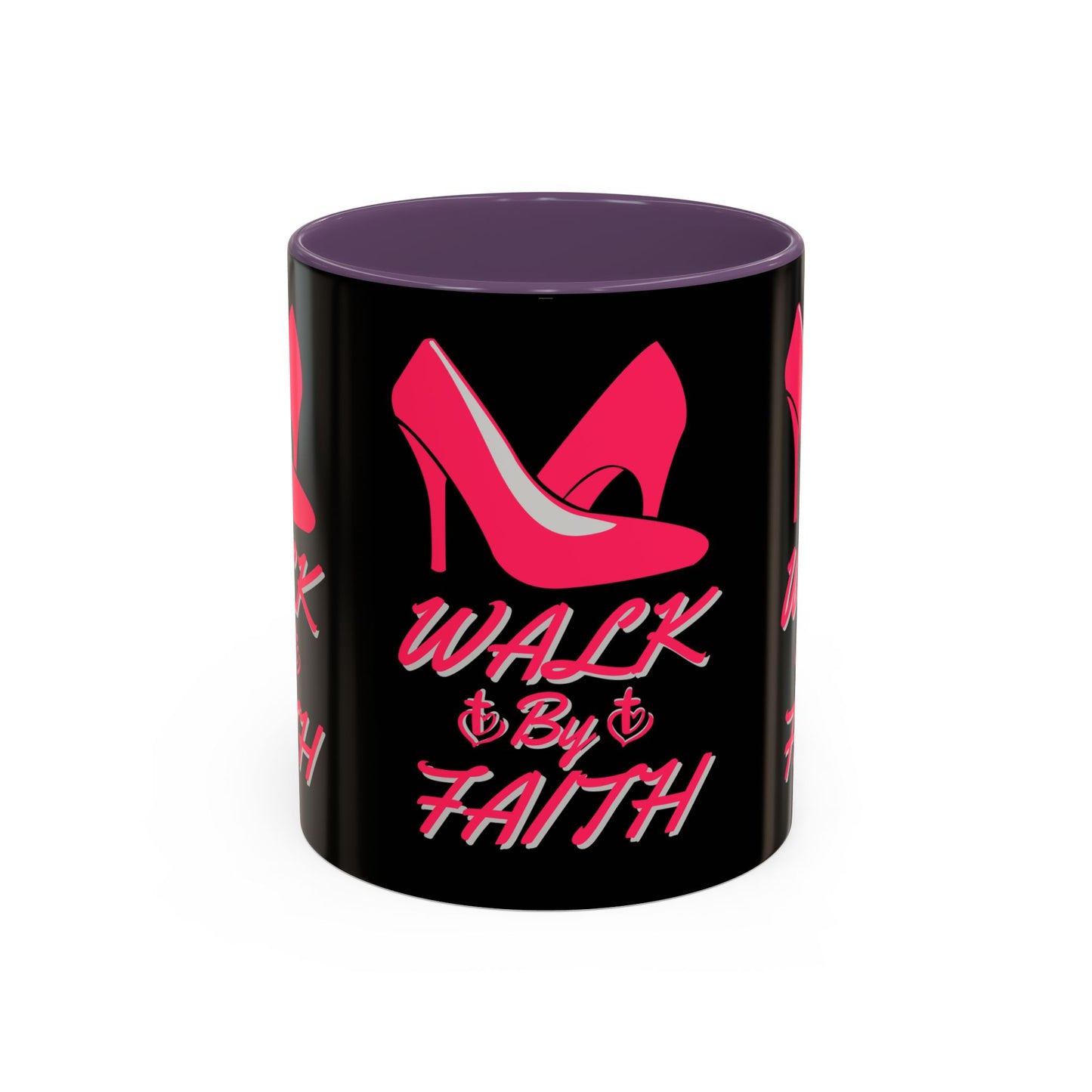 Walk By Faith Biblical Coffee Mug with High Heel Design Christian Gift for Her