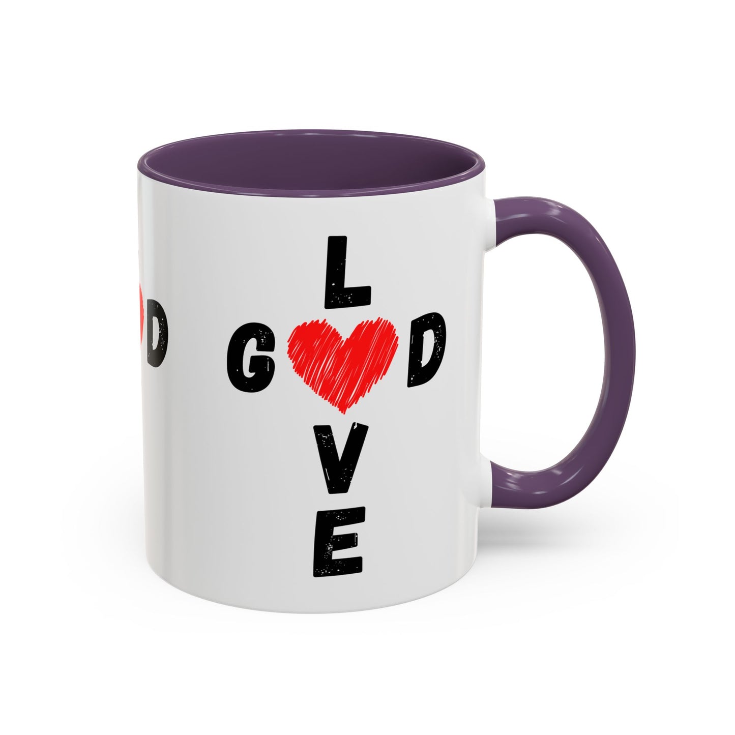 Love God Cross Shaped Coffee Mug Inspirational Christian Gift for Faith-Based Living