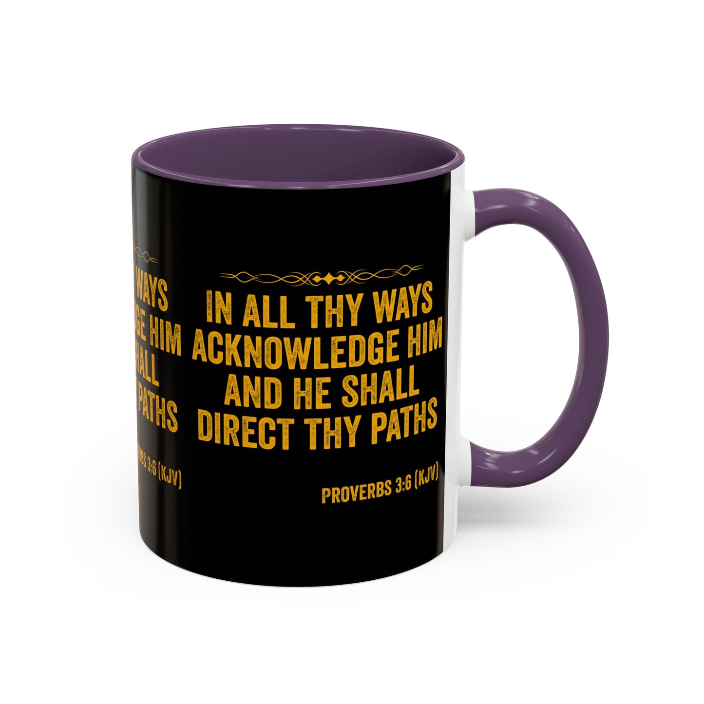 Proverbs 3:6 KJV Coffee Mug In All Thy Ways Acknowledge Him Inspirational Faith Based Gift For Believers