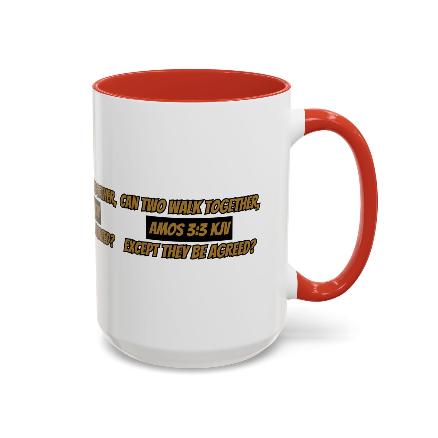 Inspirational Amos 3:3 KJV Bible Verse Coffee Mug Perfect Christian Gift