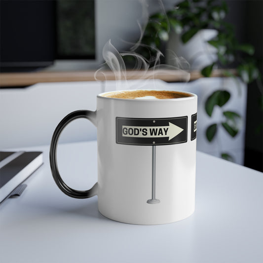 God's Way Color Morphing Coffee Mug Faith Based Christian Gift for Believers