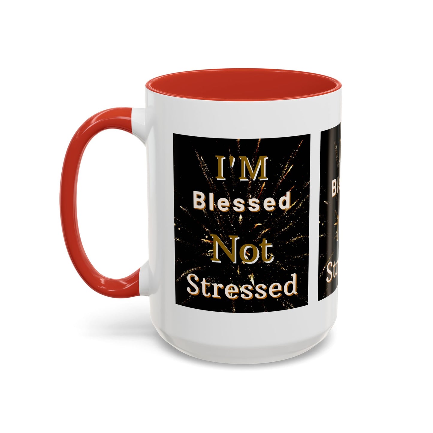 I'm Blessed Not Stressed Coffee Mug Inspirational Christian Gift for Faith-Based Living