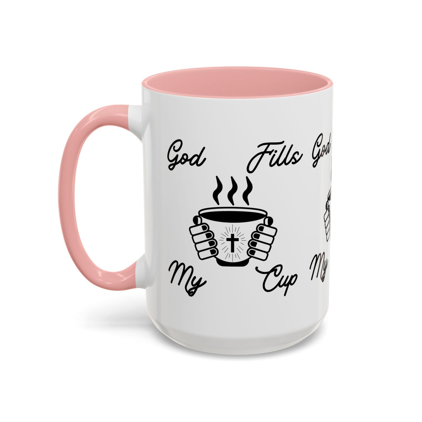 God Fills My Cup Coffee Mug Inspirational Christian Gift for Faith and Encouragement for Coffee Lovers