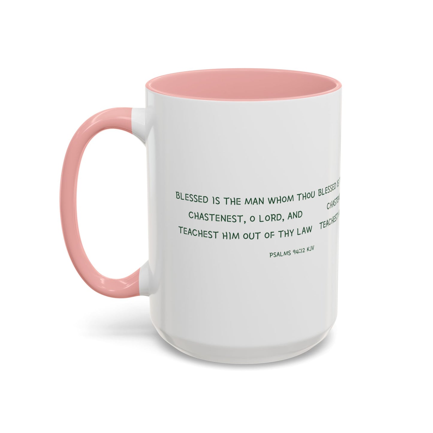 Psalms 94:12 KJV Coffee Mug Blessed is the Man Biblical Christian Gift for Faith-Based Coffee Lovers