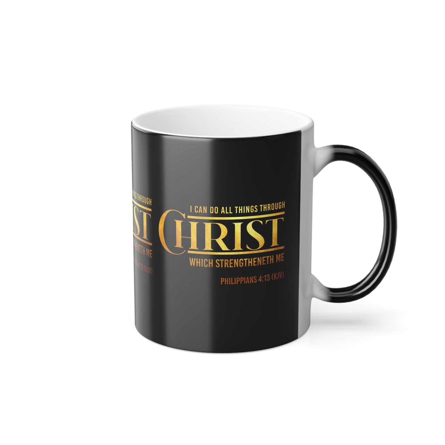 Philippians 4:13 KJV Color Morphing Coffee Mug I Can Do All Things Faith Based Gift