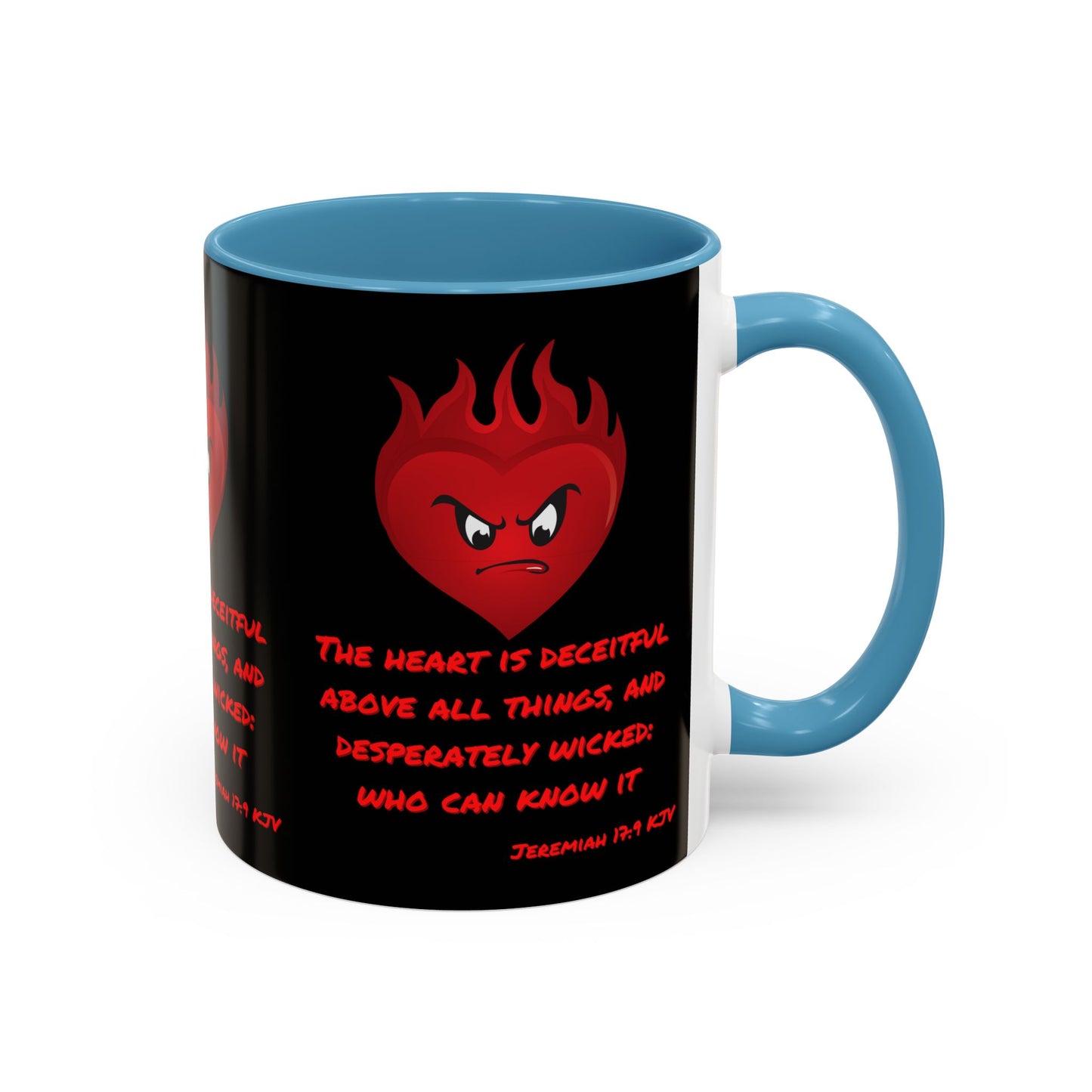 Jeremiah 17:9 KJV Coffee Mug The Heart is Deceitful Biblical Christian Gift for Faith-Based Coffee Lovers