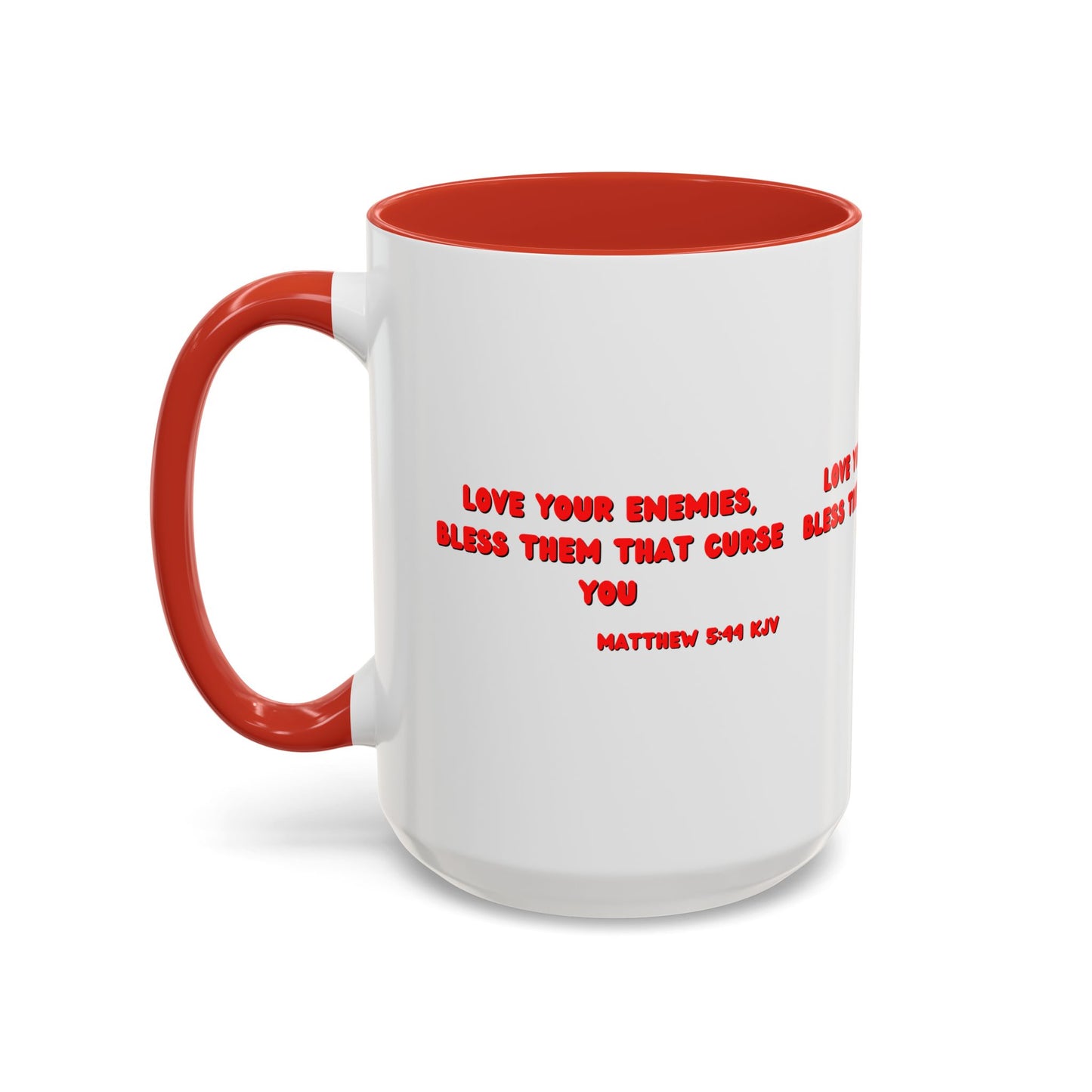 Matthew 5:44 KJV Coffee Mug Love Your Enemies Biblical Christian Gift for Faith-Based Living